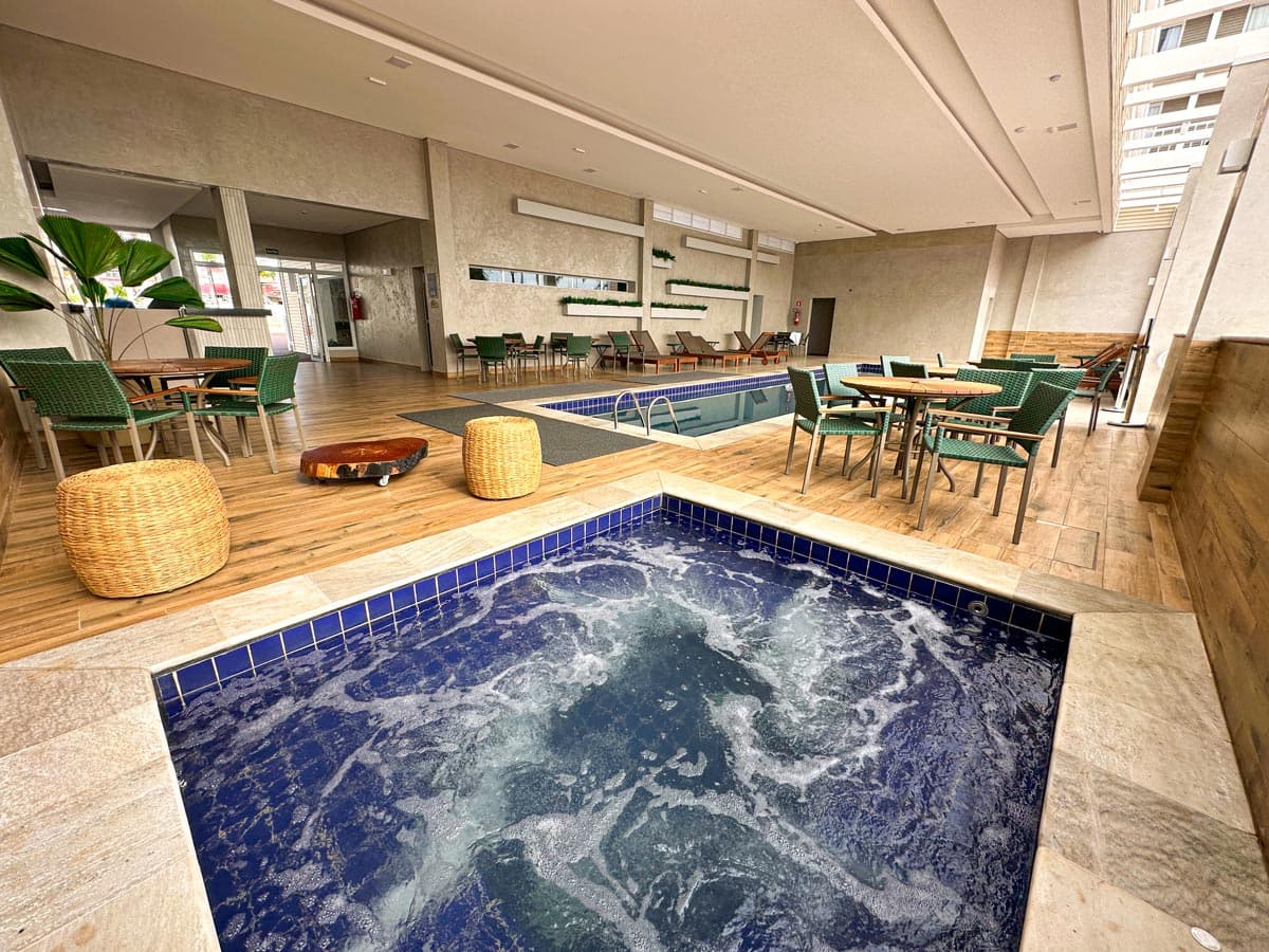 Área de bem-estar no resort